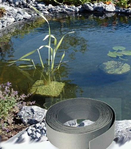 Geeteinfassung als Teichrand im Gartenbau