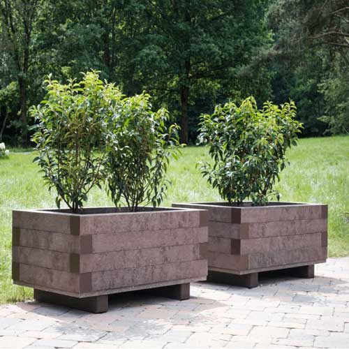 Blumenkübel Recycling-Kunststoff