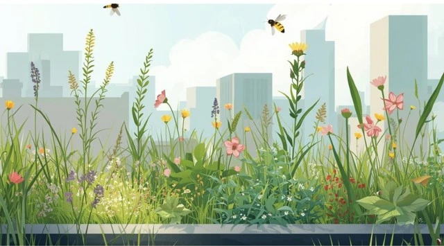 Begrüntes Stadtdach