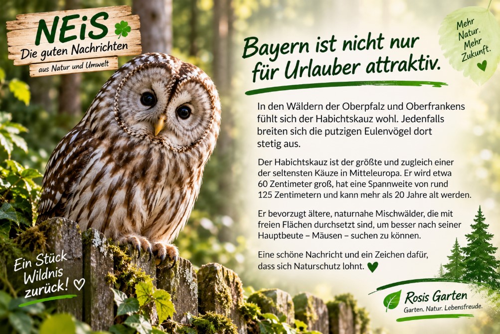 Habichtskauz – junge Habichtskäuze in Bayern ausgewildert