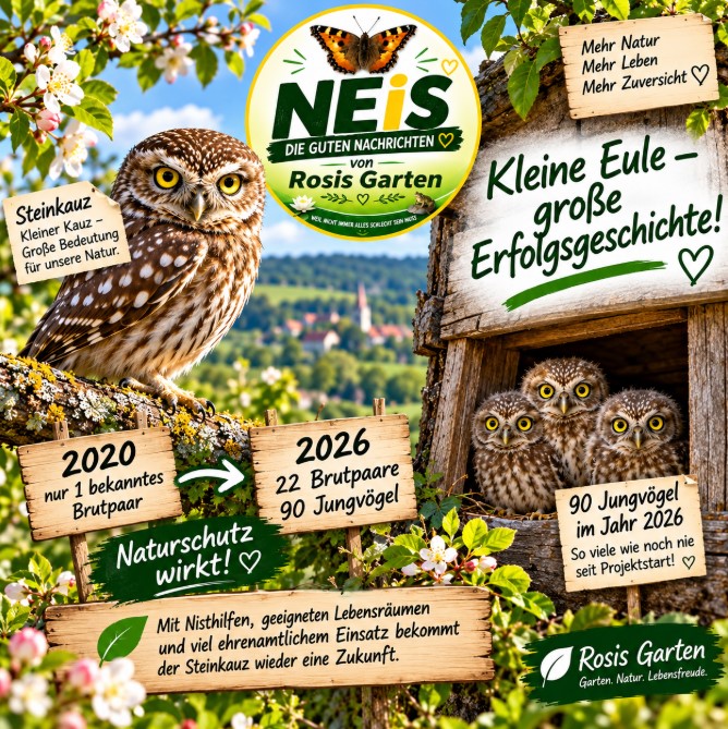 Neis Rosis Garten - Steinkautz Naturschutz Brut