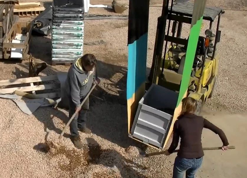 Teichfolie unter Belastung, Test der Schweißnähte PVC Teichfolie unter Belastung