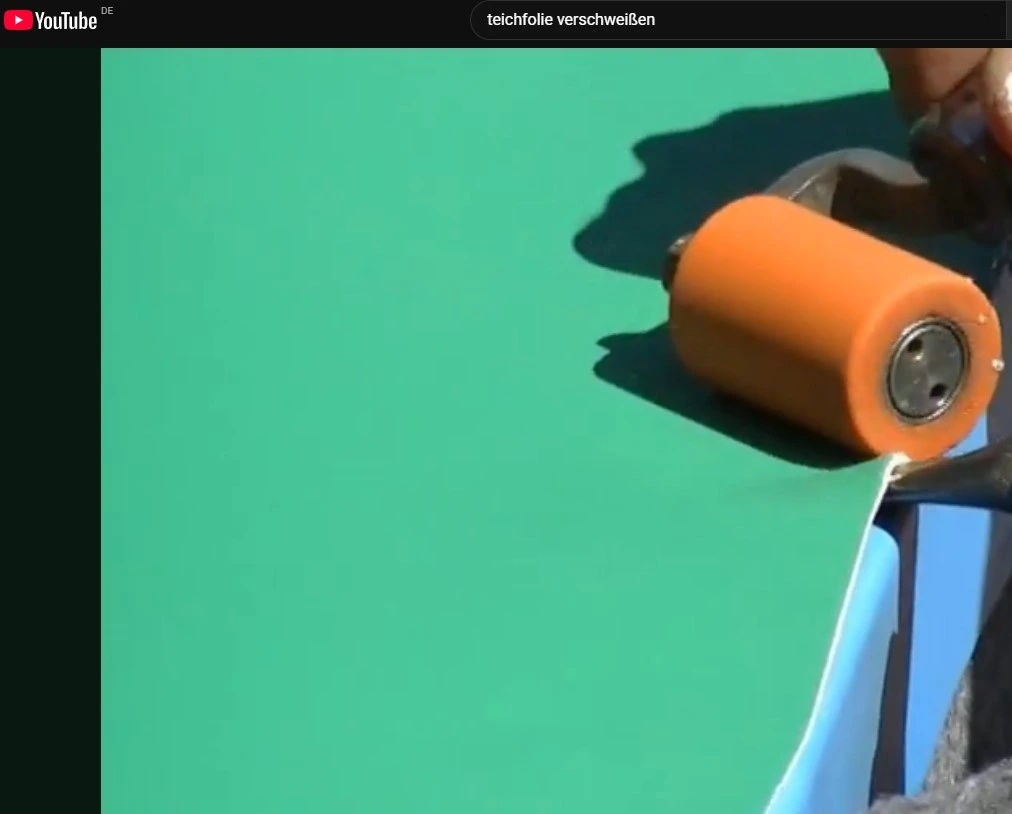 youtube Video, Teichfolie Verschweißen, Teichbauzentrum Sankt Julian